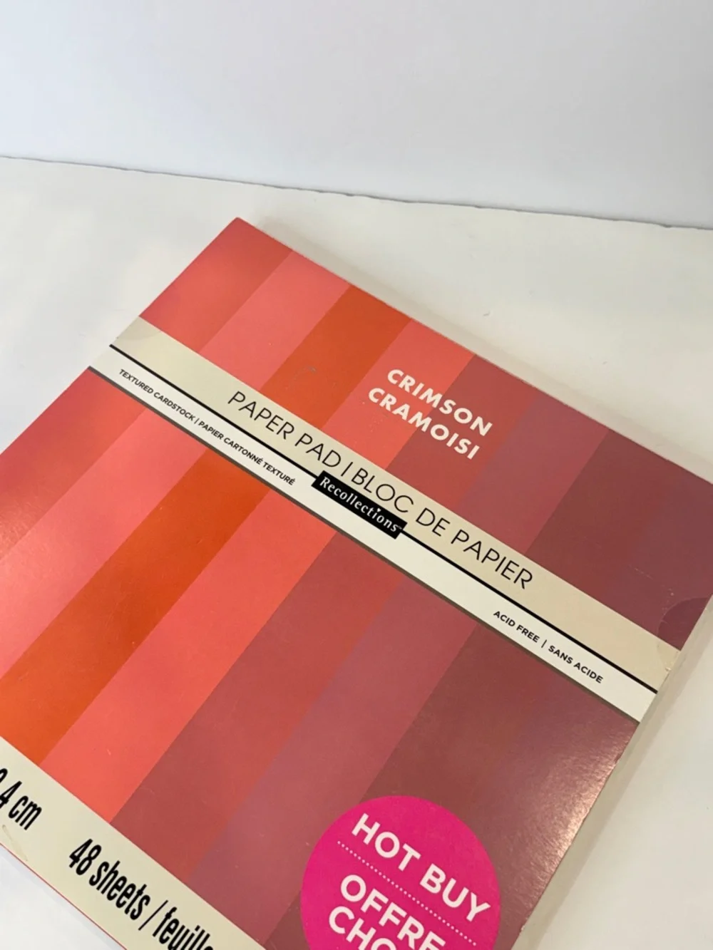 🆕 Crimson Cardstock Paper Pad 12x12 48 Sheets Acid Free